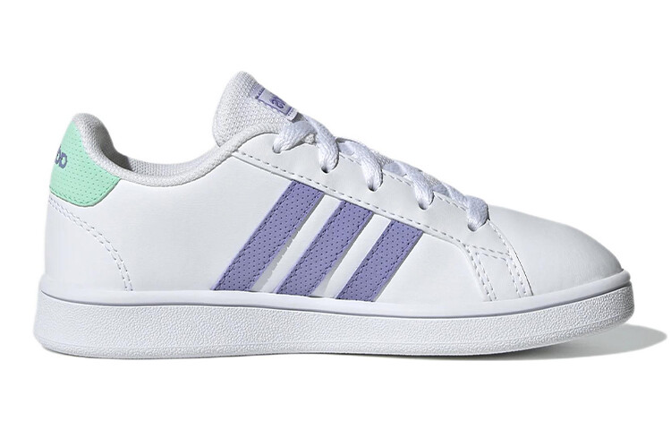 GRAND COURT Kids Скейтбординг Кроссовки Детские низкие белые/фиолетовые Adidas Neo — фото 2