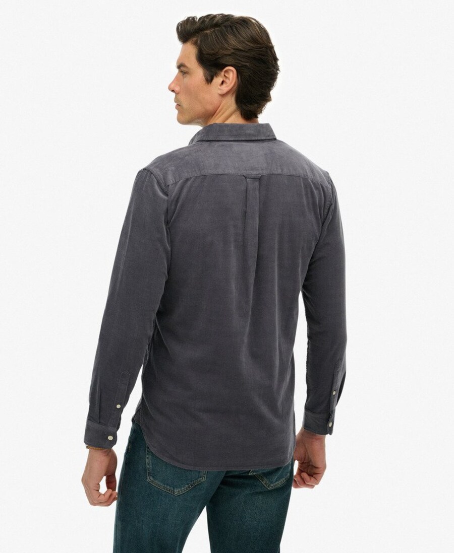 

Рубашка на пуговицах классического кроя Superdry, темно-синий