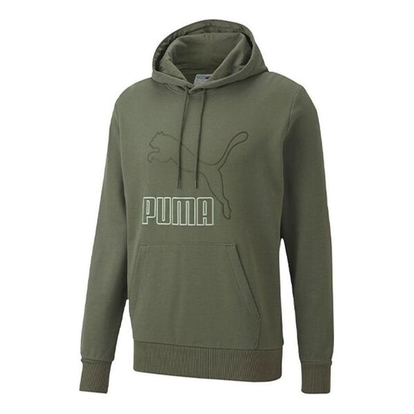 

Толстовка classics essentials big logo hoodie 'green' Puma, зеленый