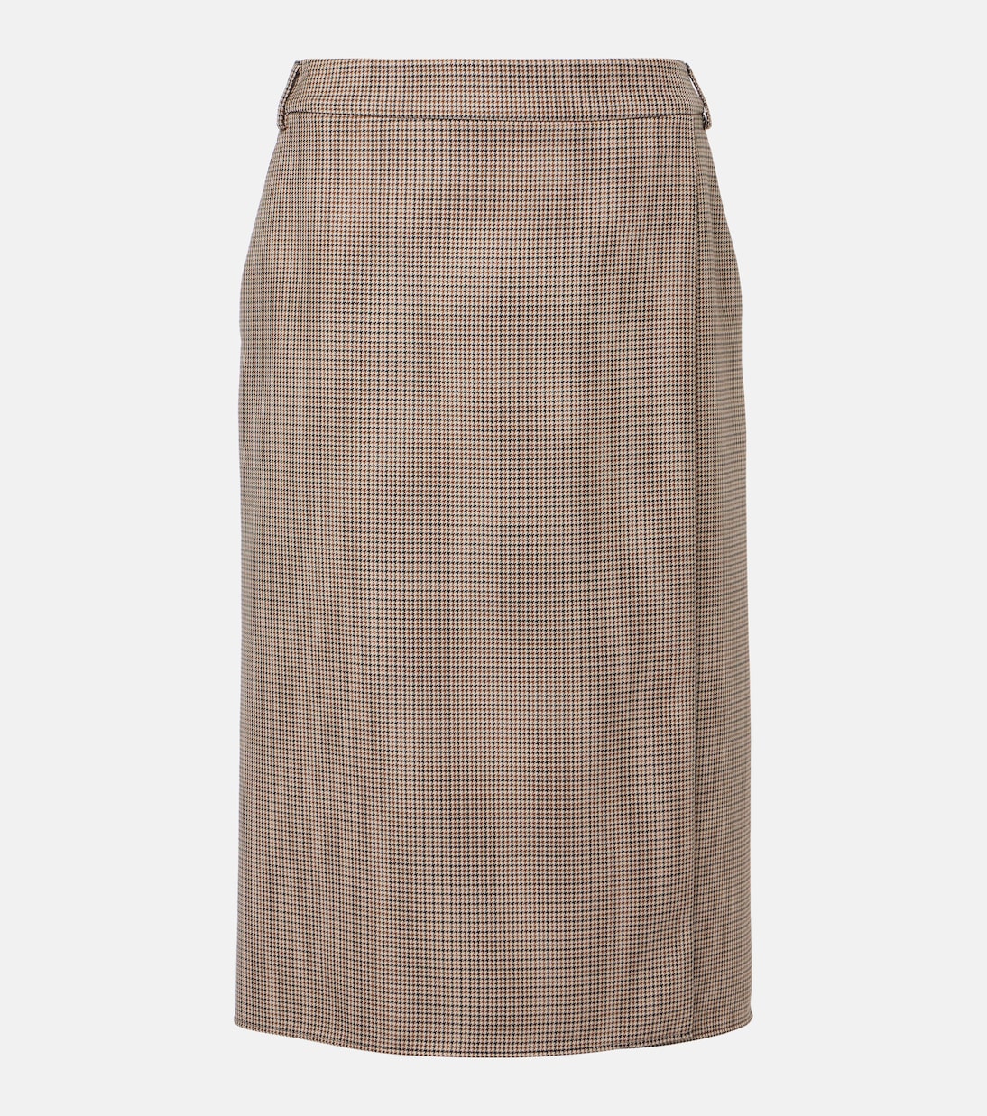 

Юбка-карандаш из шерсти с узором гусиная лапка Stella McCartney, Multicolor Brown
