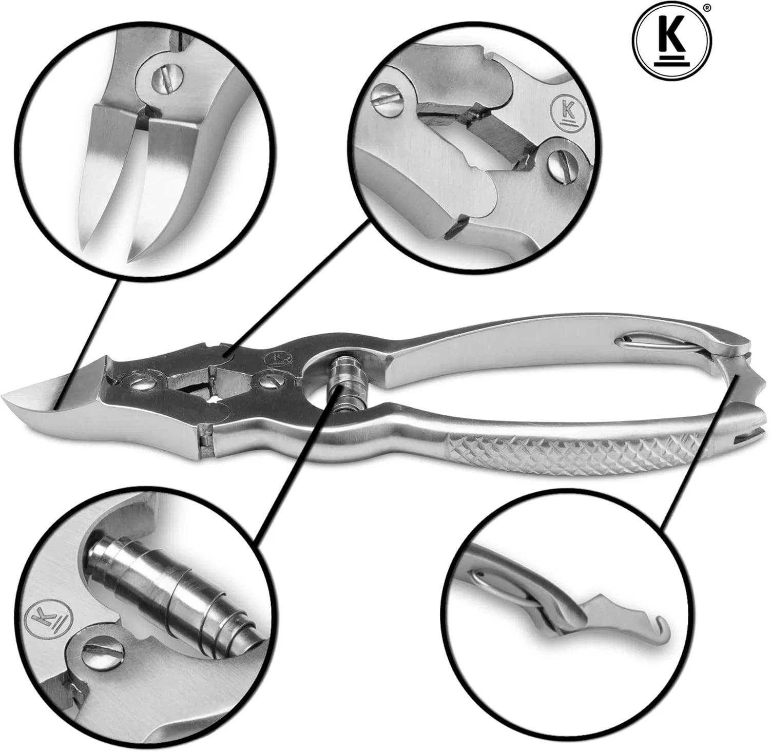 Кусачки для ногтей K-Pro для толстых и твердых ногтей, 15.5 см K-Pro — фото 2