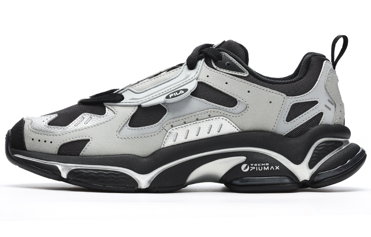 

FILA FUSION Рджей Ви Ди Лоу Топ Кэжуал Раннинг Шуз Мужские Серебристо-Серые Черные