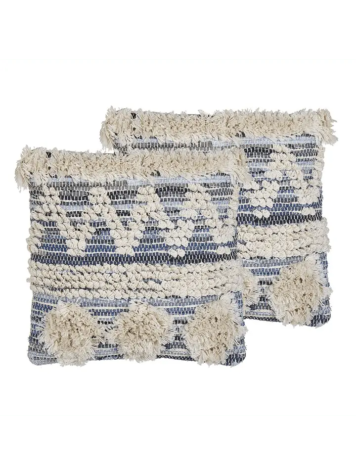 

Декоративная подушка Beliani 2er Set Deko EYTELIA, цвет blau/beige