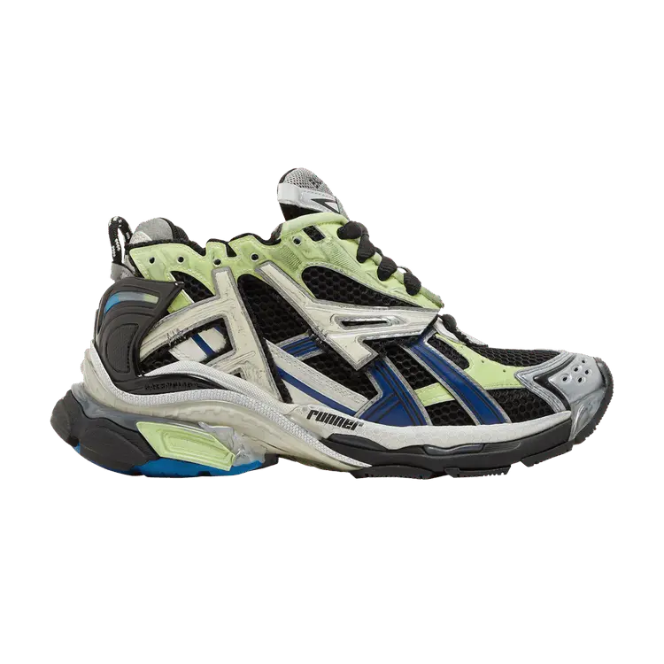 Кроссовки Balenciaga Balenciaga Wmns Runner Sneaker 'Grey Blue Green', черный