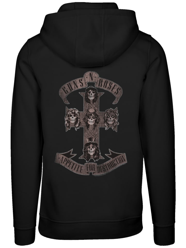 

Пуловер F4NT4STIC Hoodie Guns 'n' Roses Appetite for Destruction Sepia, черный