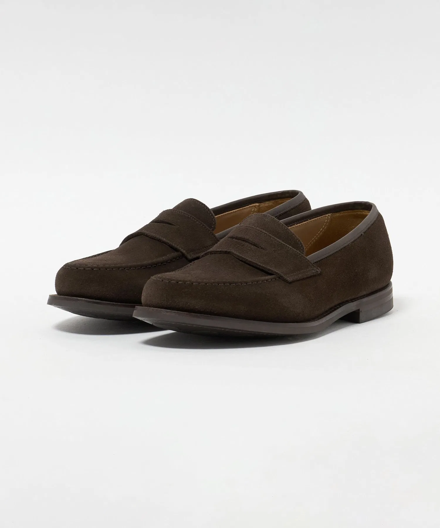 Мужские кожаные лоферы CROCKETT&JONES BOSTON2 тёмно-коричневые — фото 2