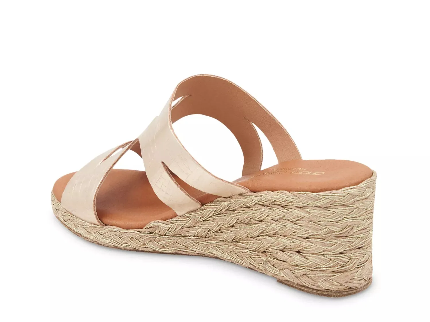 Andre Assous Addison Espadrille сандалии на танкетке, золотистый металлик — фото 3
