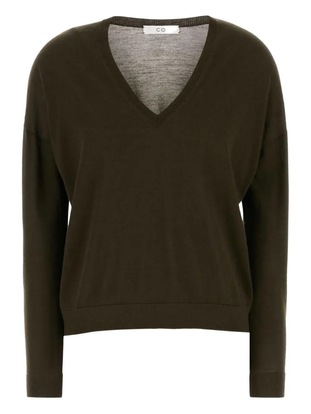 

Кашемировый свитер с V-образным вырезом Co, зеленый