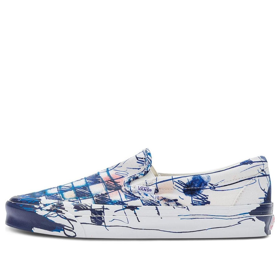 

Кеды Vans Connor Tingley x OG Classic Slip-On LX 'Checkerboard - White Blue', синий