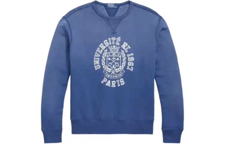 Флисовая толстовка с принтом мужская Marine Blue Polo Ralph Lauren