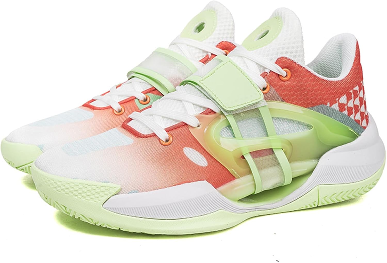 

Мужские кроссовки QAOTEROD с высокой посадкой, дышащие, амортизирующие, противоскользящие, удобные, с сетчатым верхом и шнуровкой, модные спортивные обувь, подходят для бега, баскетбольных тренировок и велосипедного спорта, зеленый