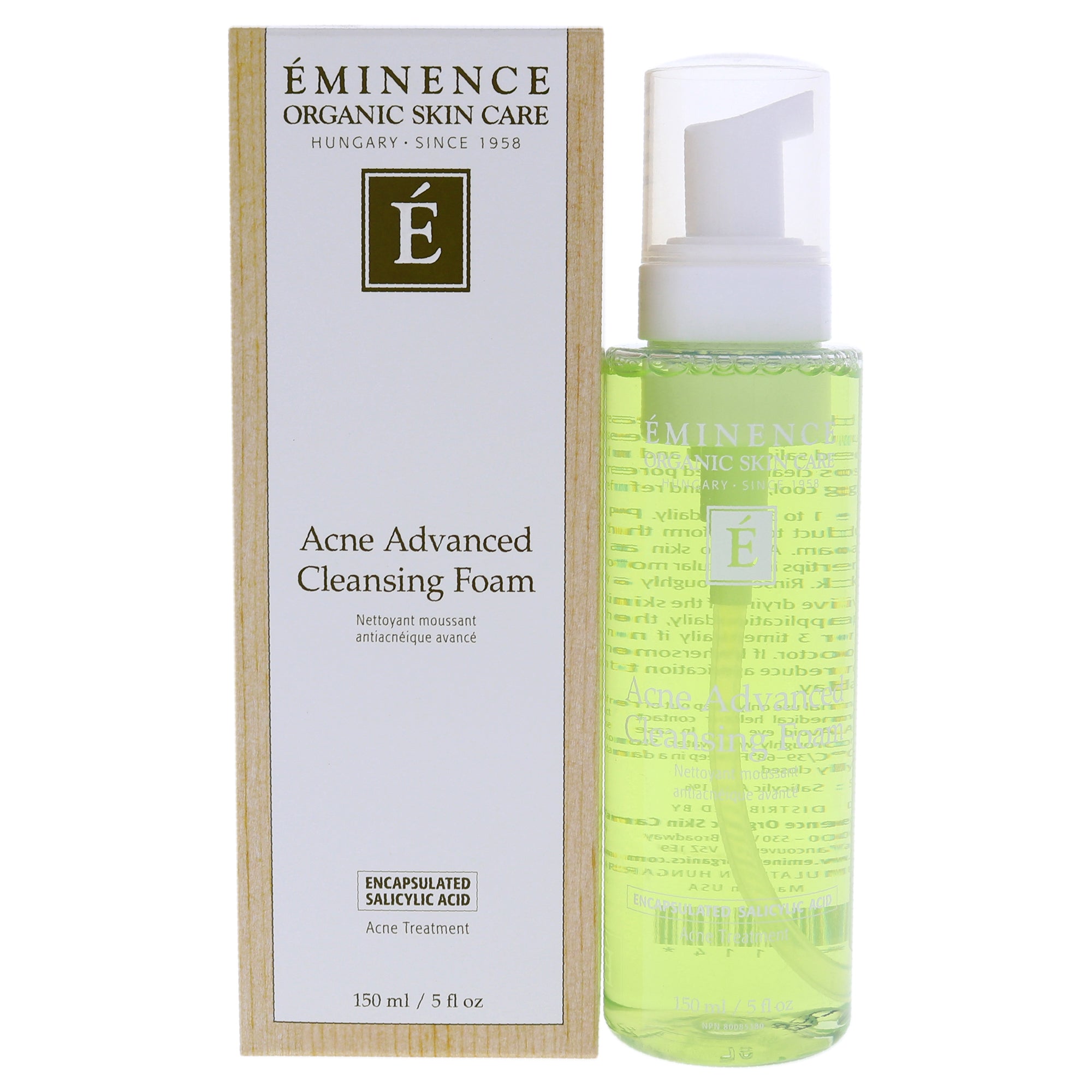 

Очищающая пенка от прыщей Acne Advanced от Eminence для мужчин и женщин - 140 мл (5 унций), прозрачный