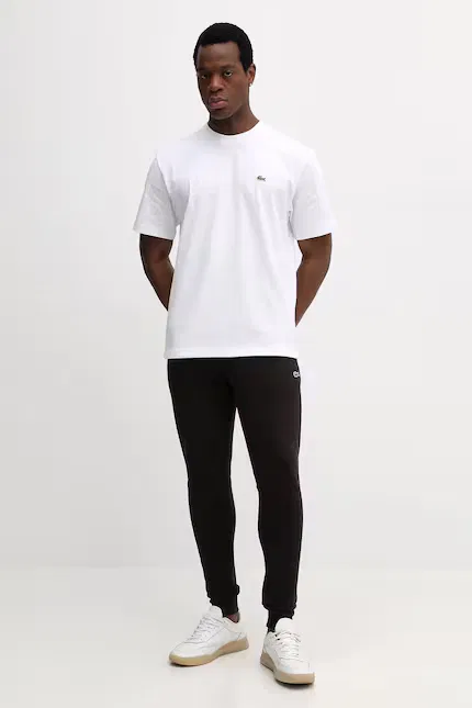 Спортивные штаны из хлопка Lacoste, коричневый — фото 2