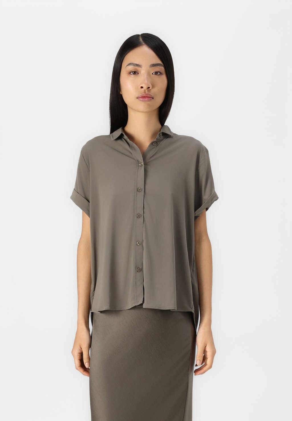 

Блузка на пуговицах MAJAN SHIRT Samsøe Samsøe, коричневый