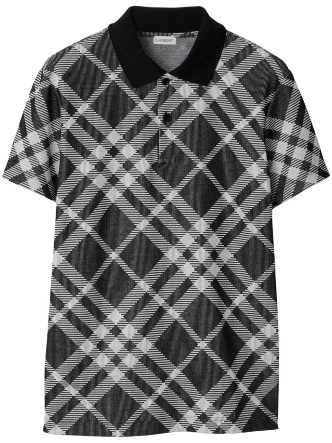 

Burberry рубашка поло в клетку Vintage Check, черный