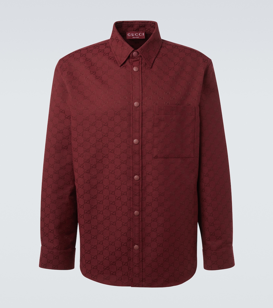 

GG Canvas рубашка из хлопковой смеси Gucci, Rosso Ancora