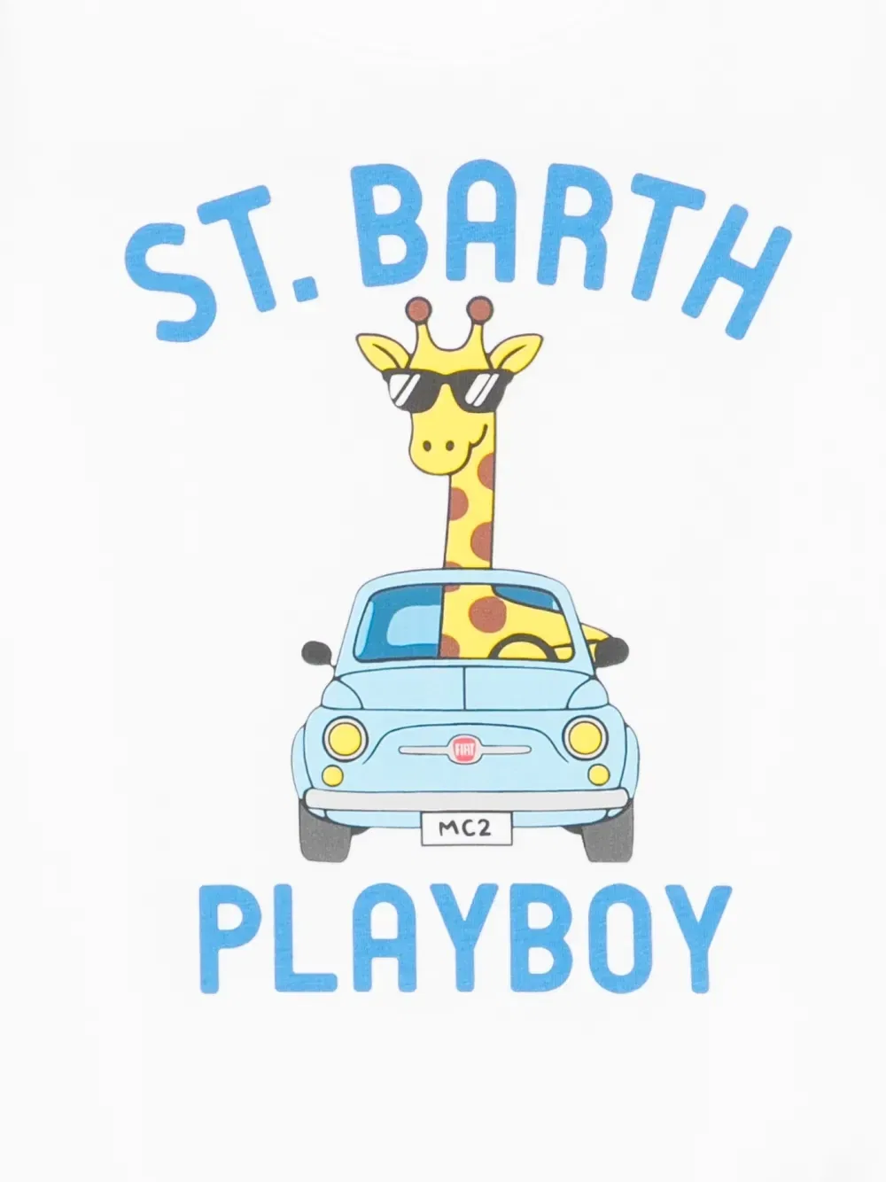 Футболка с короткими рукавами X Fiat 500 Denver Jr Mc2 Saint Barth Kids, белый — фото 3