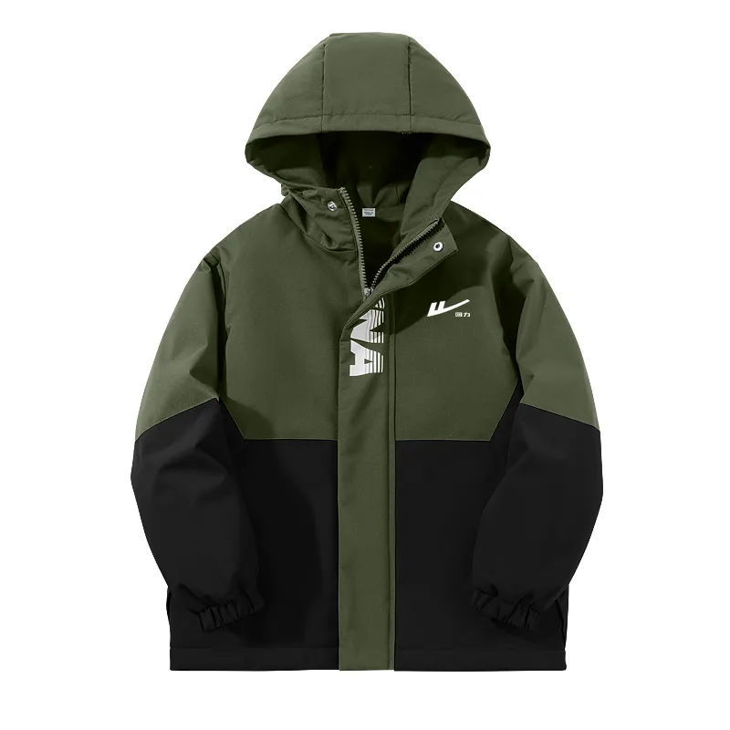 Детская утепленная куртка с капюшоном WARRIOR, [Single Pack]Army Green/H White Huili Small K