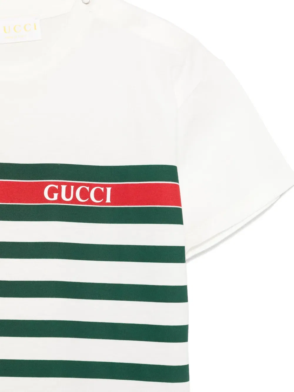 Футболка с подробным описанием от Web-Detailed Gucci Kids, белый — фото 3