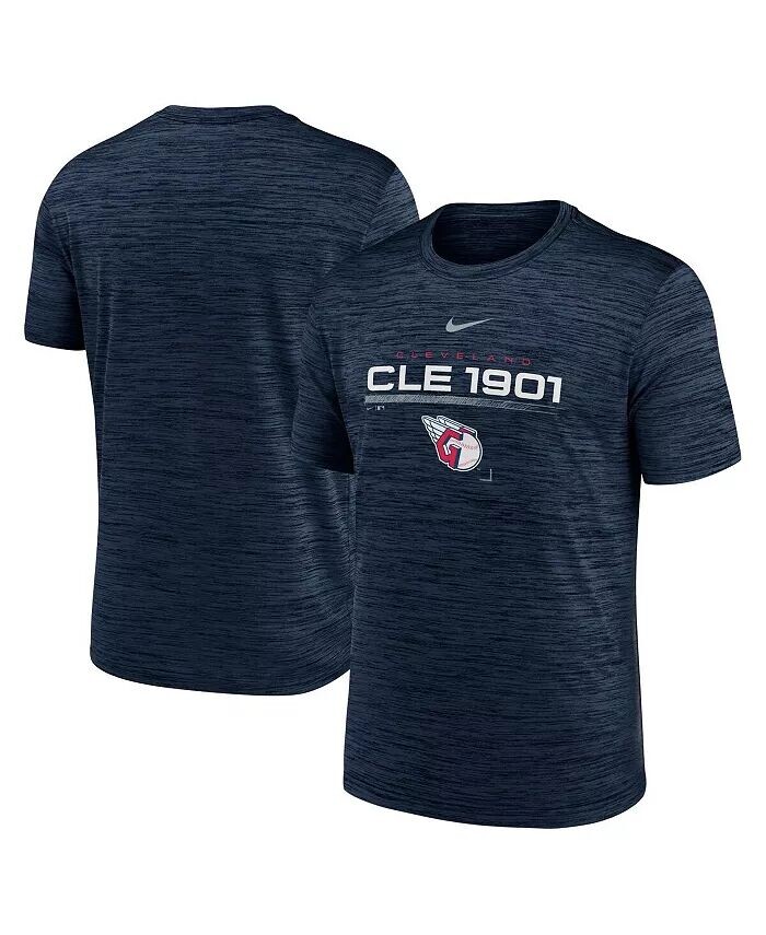 

Мужская темно-синяя футболка Cleveland Guardians Wordmark Velocity Performance Nike