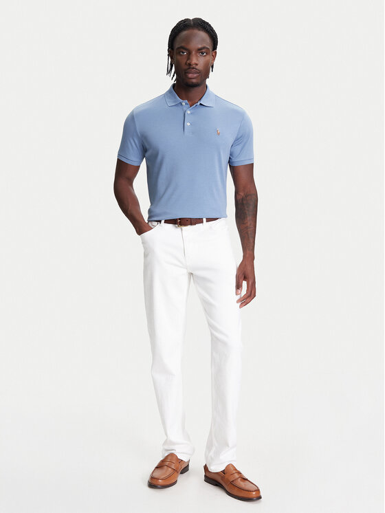 Рубашка-Поло с завышенной талией 710704319169 Polo Ralph Lauren, синий — фото 2