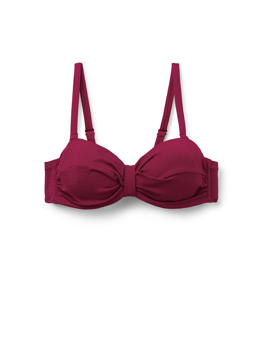 

Верх бикини бандо CALZEDONIA Classy Piquet, бордовый