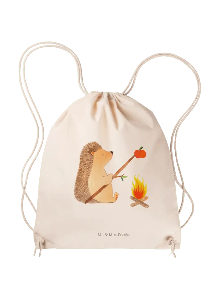 

Спортивная сумка Mr & Mrs Panda Sportbeutel Igel Grillen ohne Spruch, кремовый