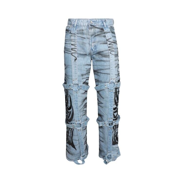 

Брюки Who Decides War Winged Logo Bondage Pant, цвет Sky