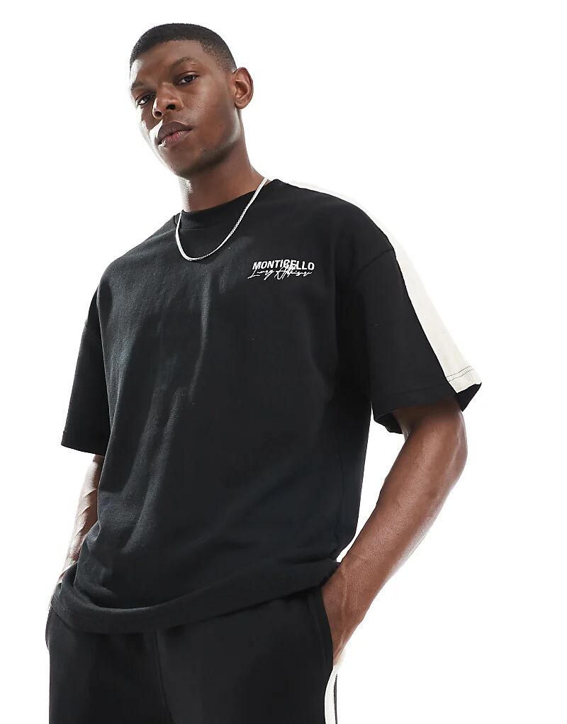 

Футболка свободного кроя River Island Monticello черного цвета