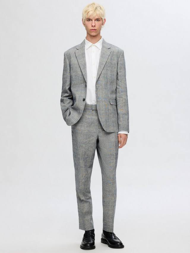 

Льняные брюки приталенного покроя SELECTED HOMME, цвет Flint Gray