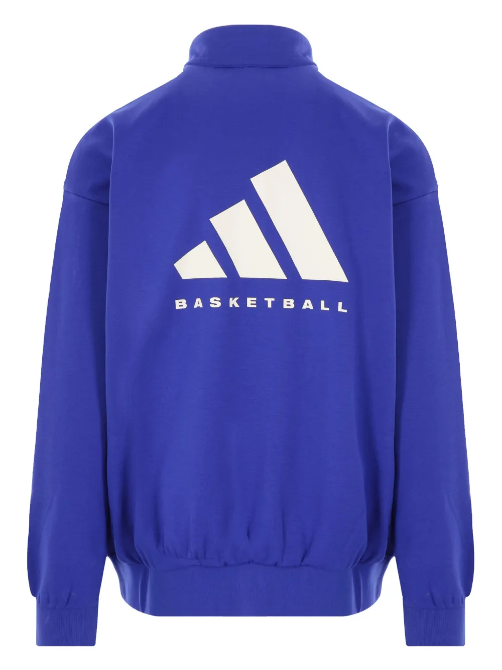 Свитшот с принтом в виде баскетбольного логотипа Adidas, синий — фото 2