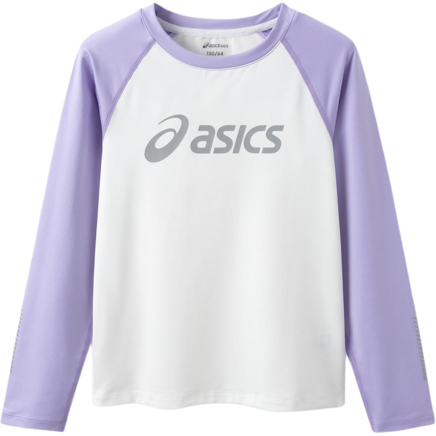 

Asics Футболка белая фиолетовая подростковая