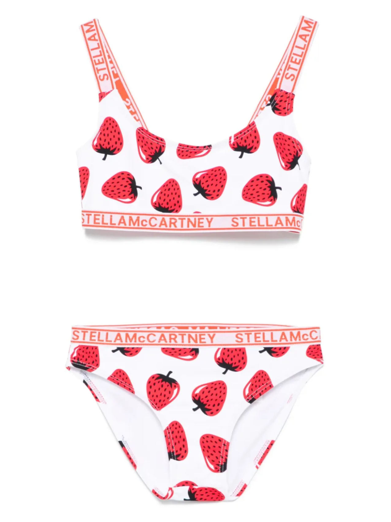 

Бикини с принтом клубники Stella McCartney Kids, белый