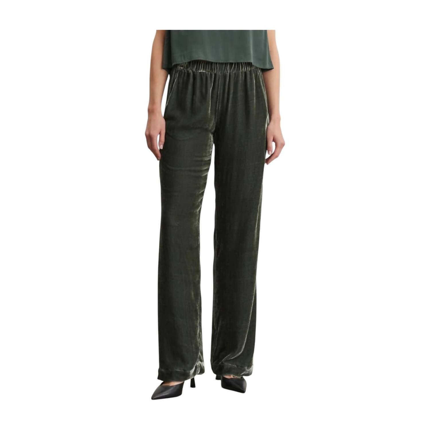 

Прямые брюки Sorine Silk Velvet цвета Marsh Velvet by Graham & Spencer