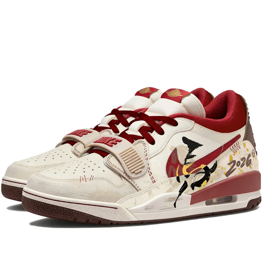 Jordan Кроссовки Legacy 312 Horse Year Limited CNY Edition, Golden Horse Blessing, устойчивые к истиранию, низкие — фото 4