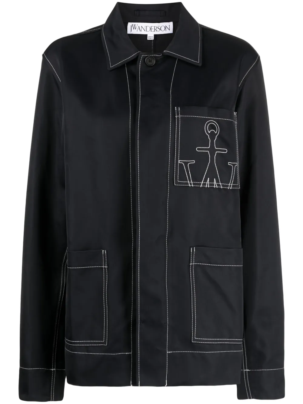

Куртка с вышитым логотипом JW ANDERSON, черный