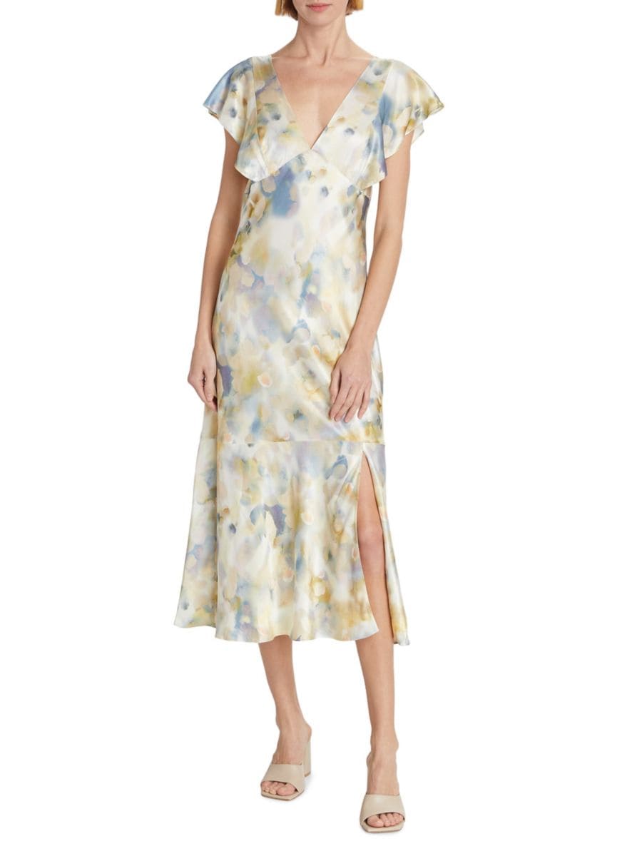 

Платье-миди Dina Diffused с V-образным вырезом Rails, цвет Diffused Bloom