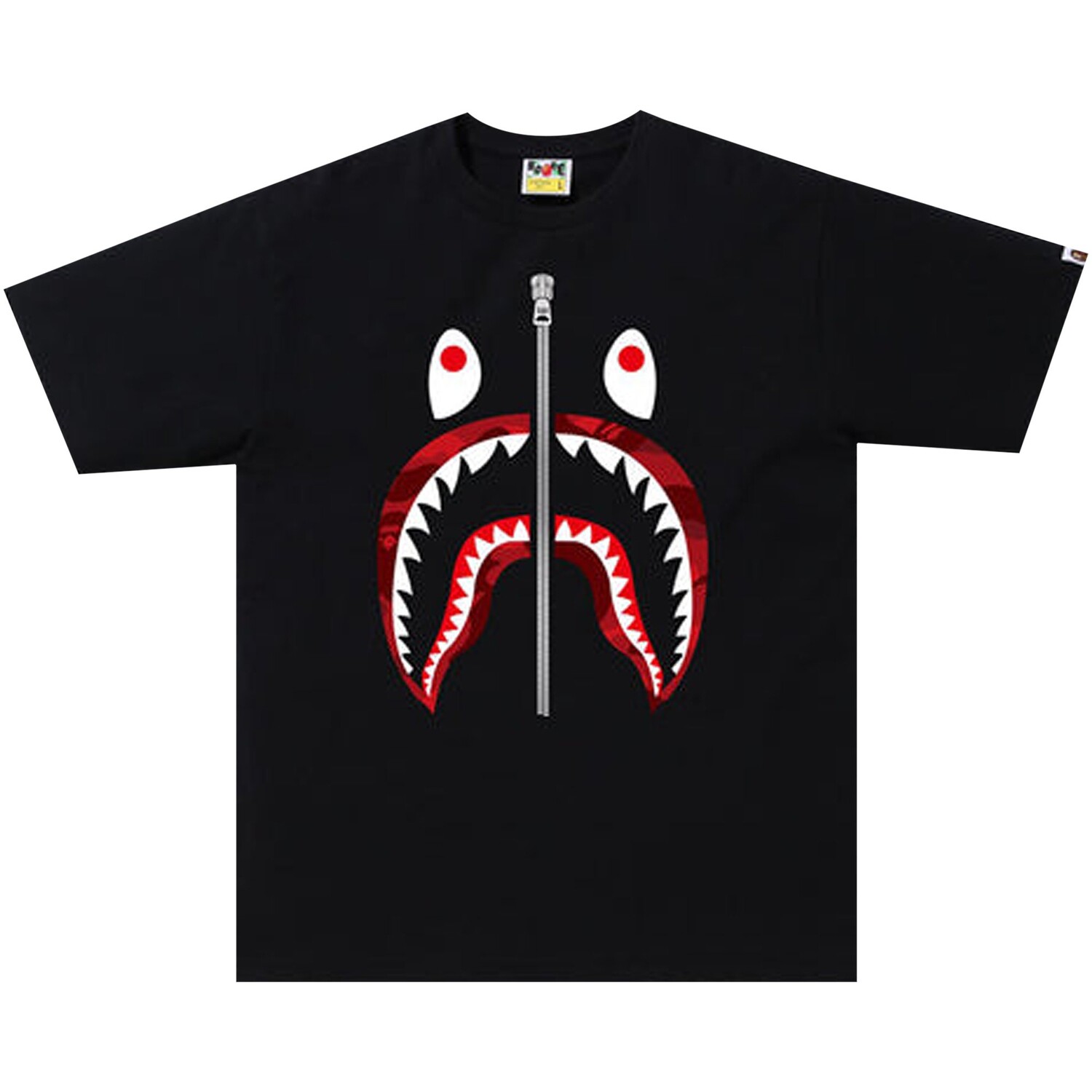 

Футболка BAPE Color Camo Shark, черный/красный