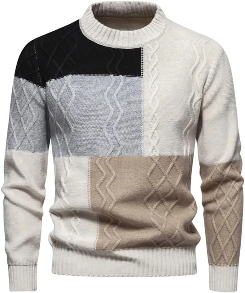 

Мужской оверсайз свитер с цветными блоками Bciopll