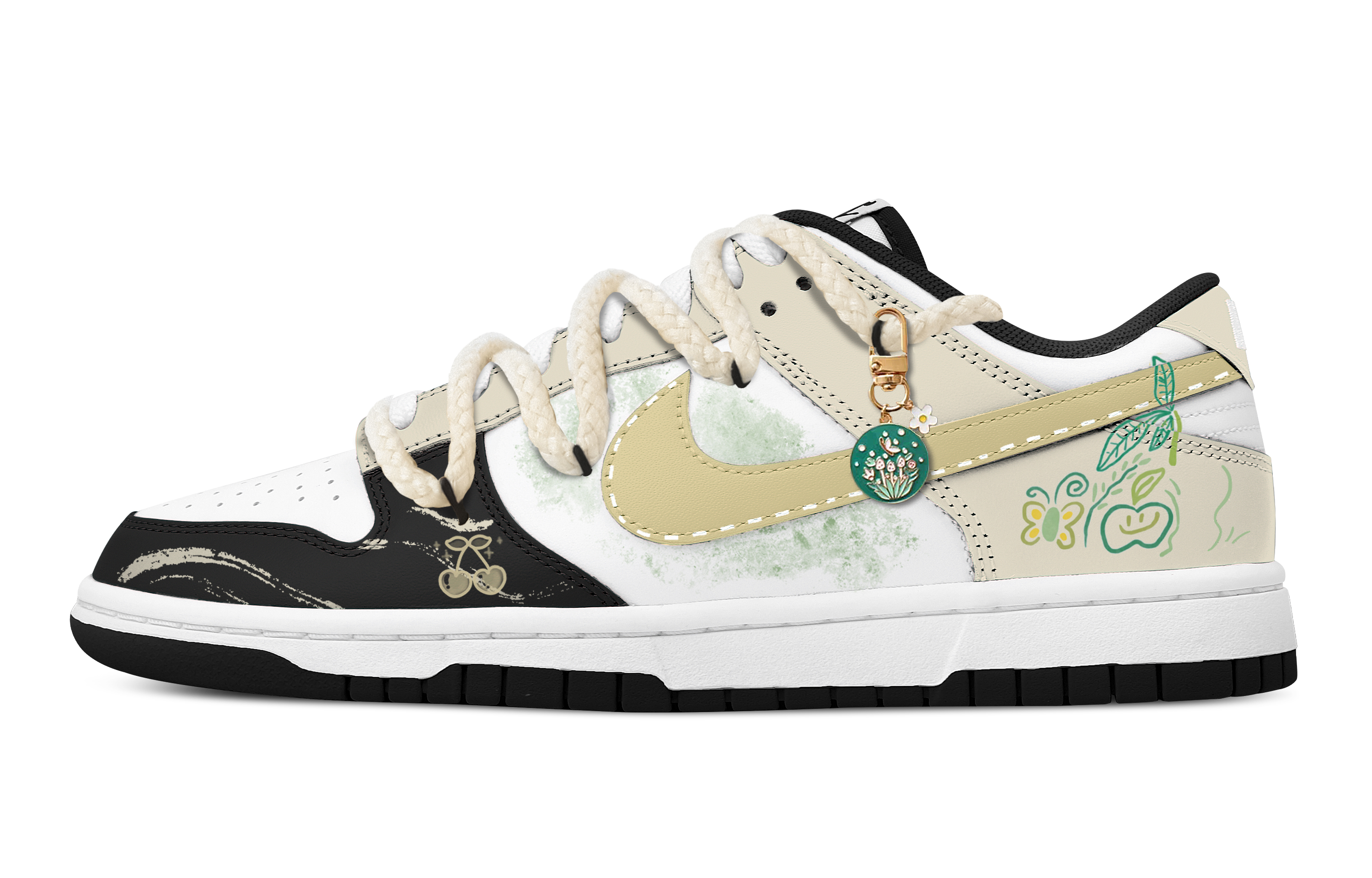 

Dunk Morning Mist Spring Dust кожаные устойчивые к истиранию легкие с амортизацией нескользящие низкие Nike, желтый