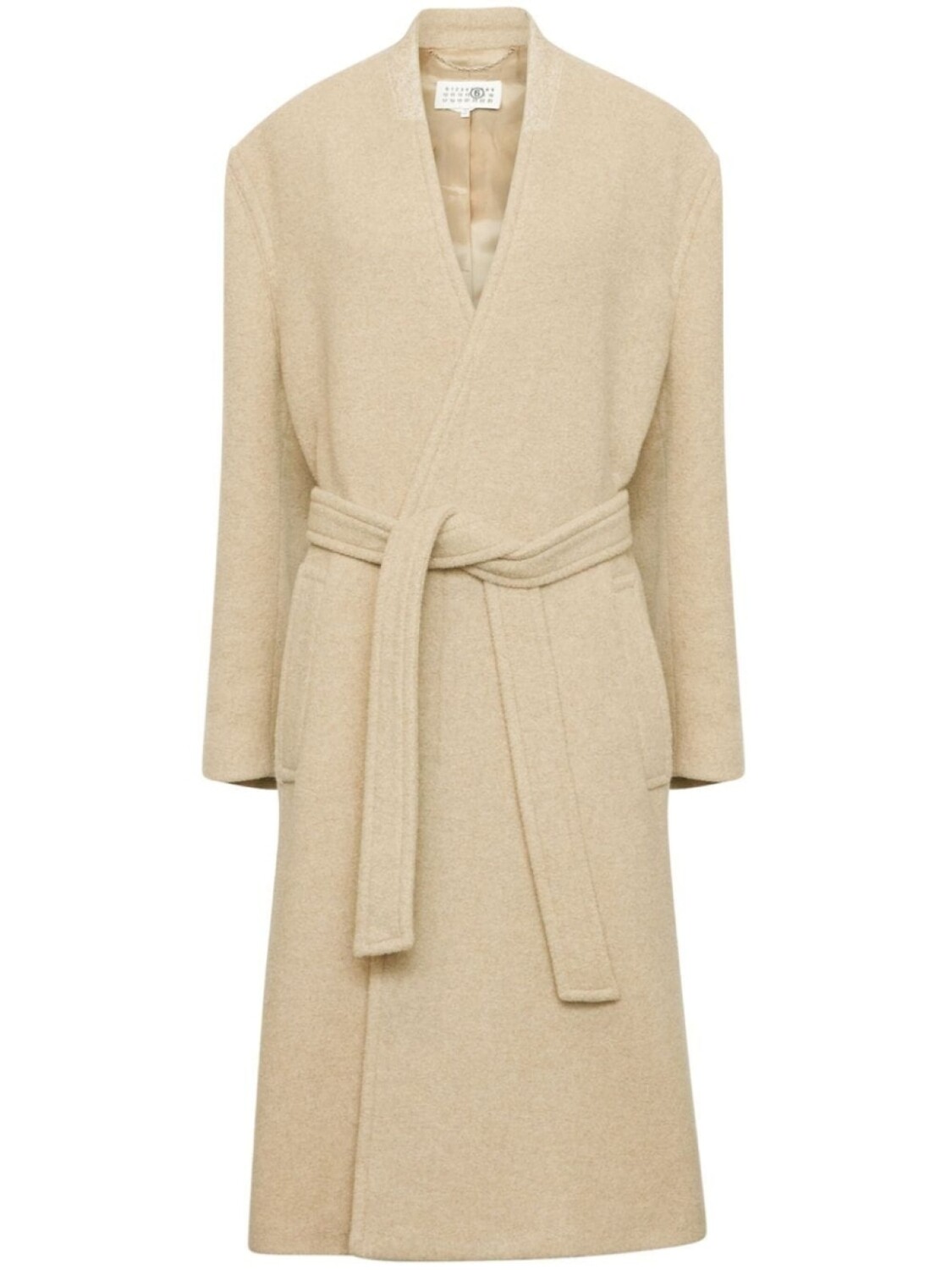 

MM6 Maison Margiela пальто оверсайз, нейтральный цвет