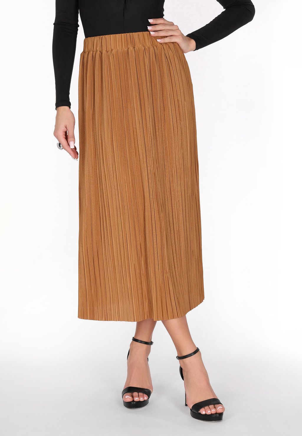 

Юбка А-силуэта Pleated skirt faina, коричневый