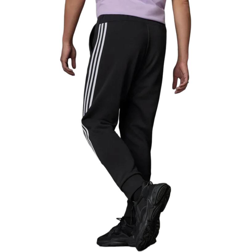 Adidas Мужские вязаные спортивные штаны Future Icons, черные/желтые (Pulse Yellow) — фото 3