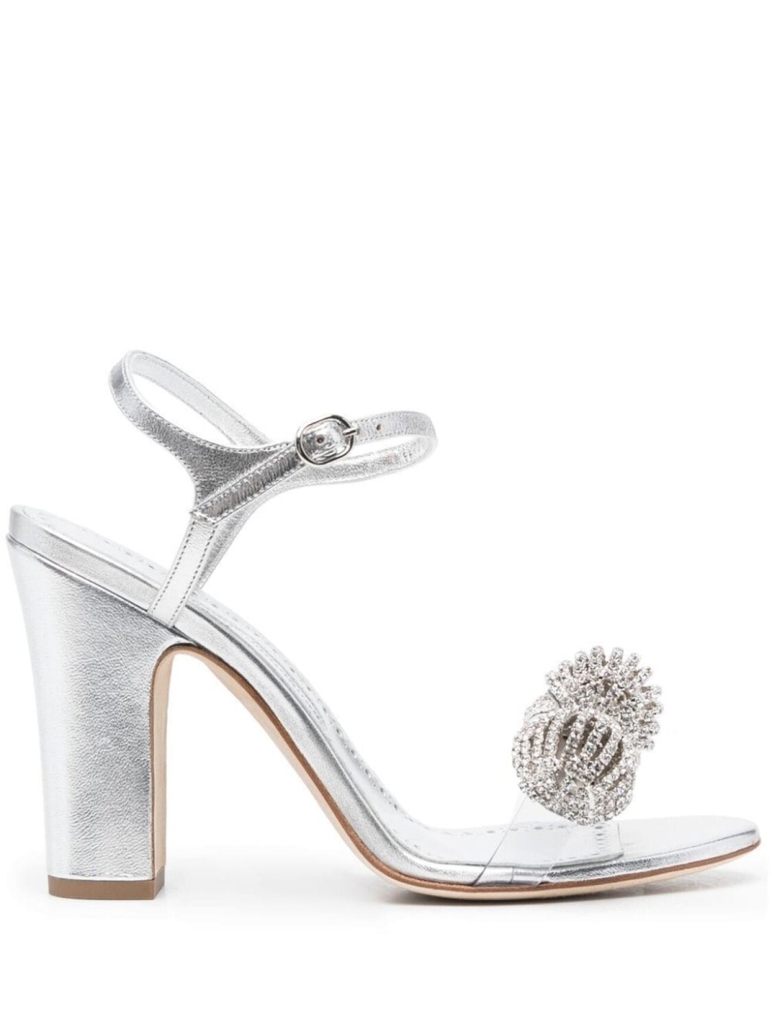 Manolo Blahnik босоножки Elhob 105, серебристый