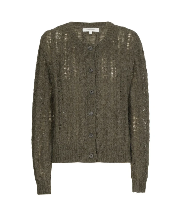 

Кардиган крупной вязки из смеси альпаки Marie Mãro, зеленый