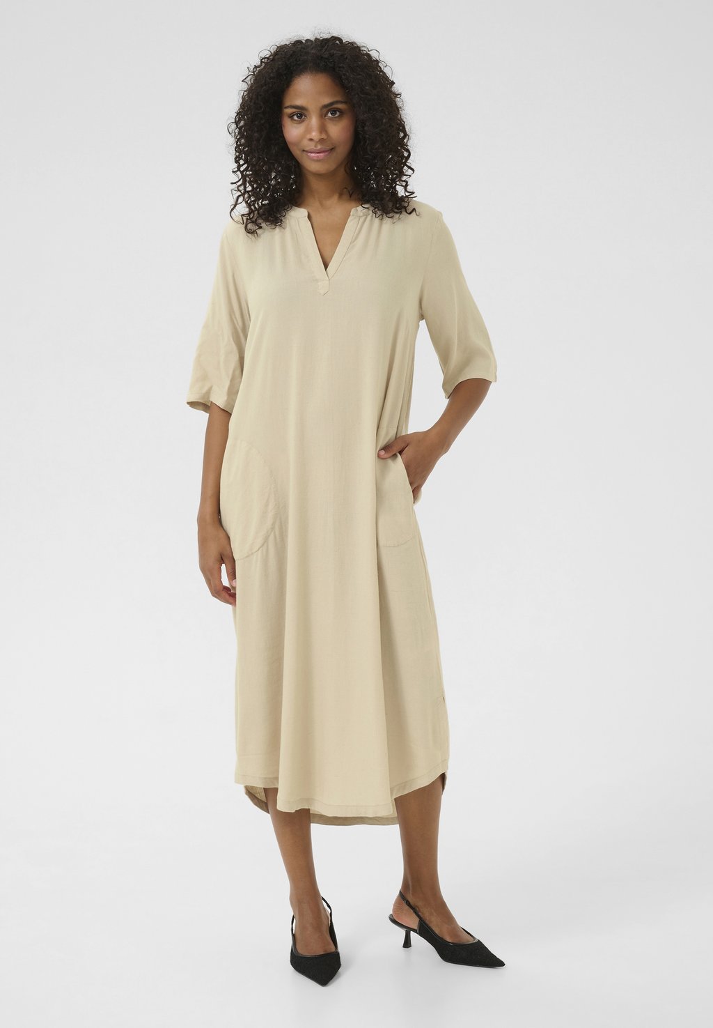 

Повседневное платье KAMILIA KAFTAN Kaffe, песочный