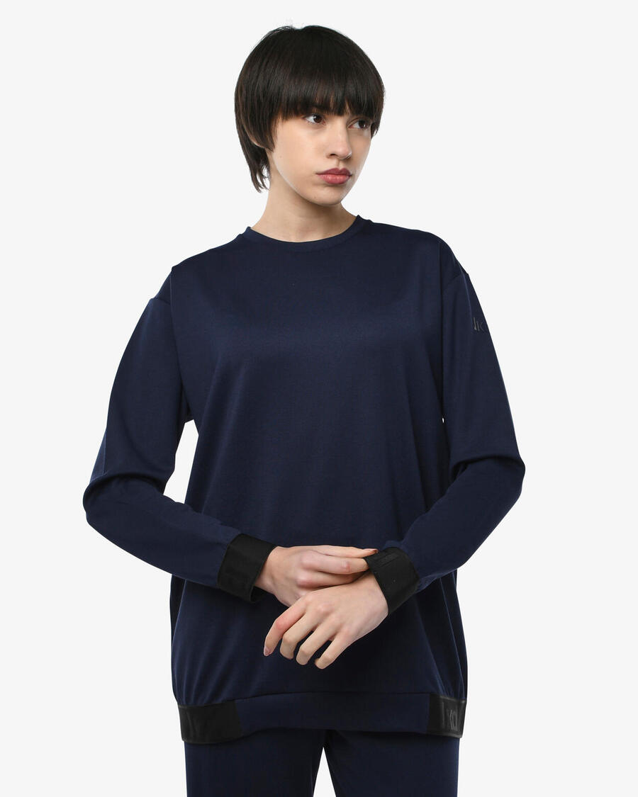 

JAKED Женская синтетическая толстовка темно-синего цвета для фитнеса