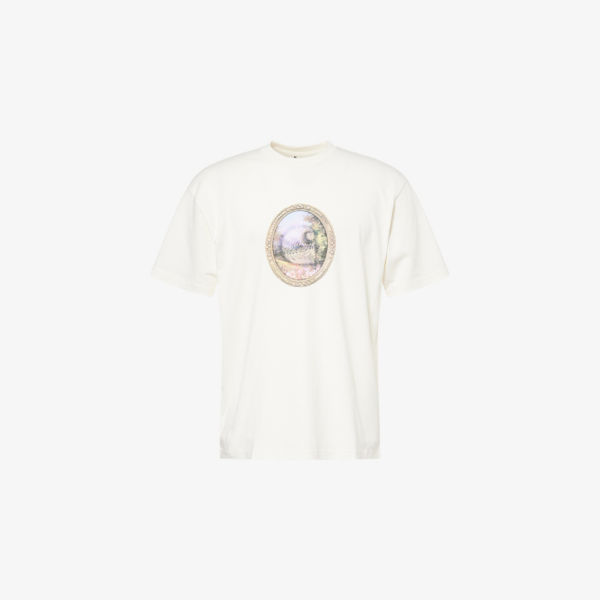 

Футболка из хлопка с зеркальным принтом Carhartt Wip, цвет wax