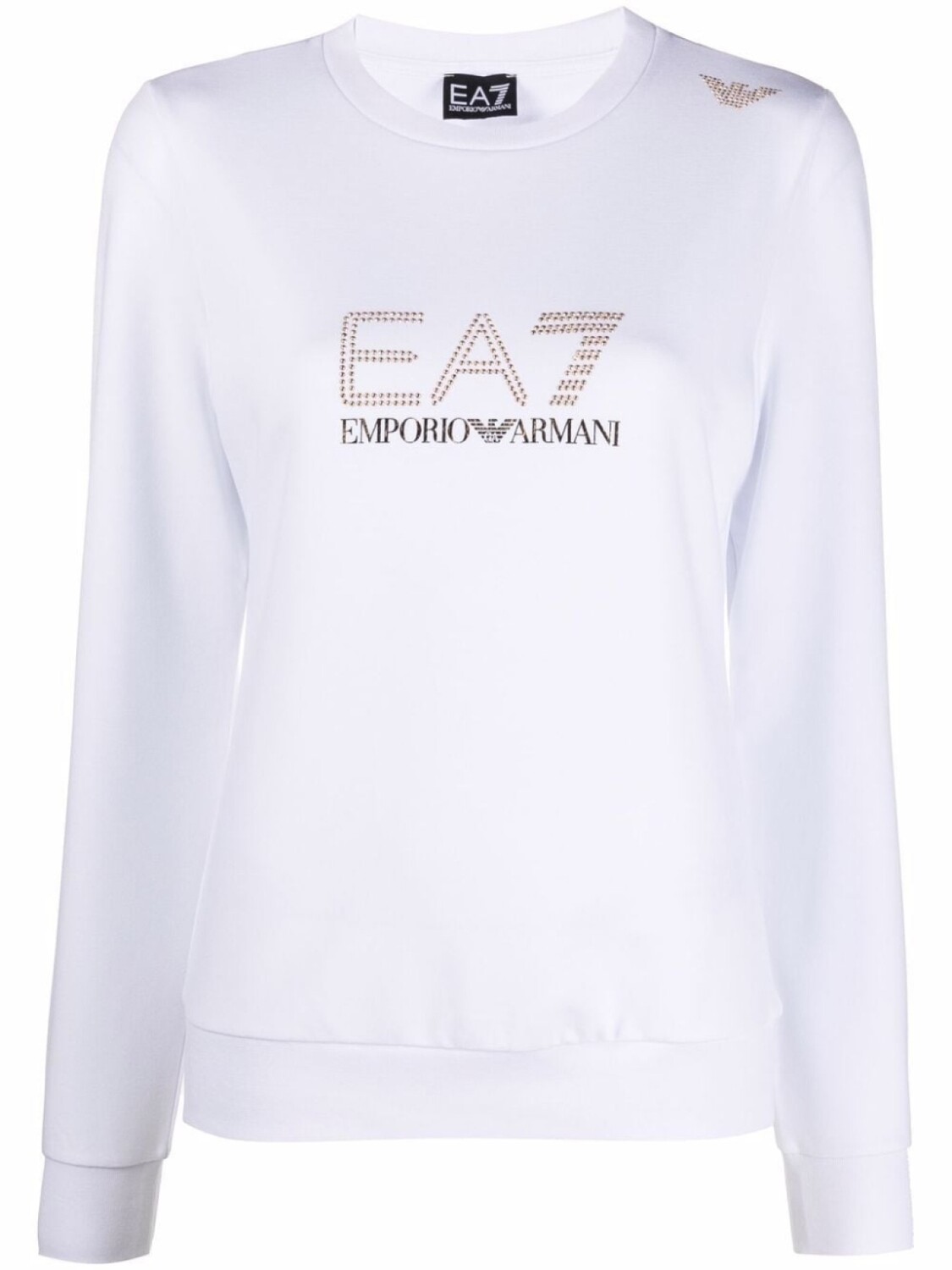 

Ea7 Emporio Armani футболка с длинными рукавами и заклепками, белый