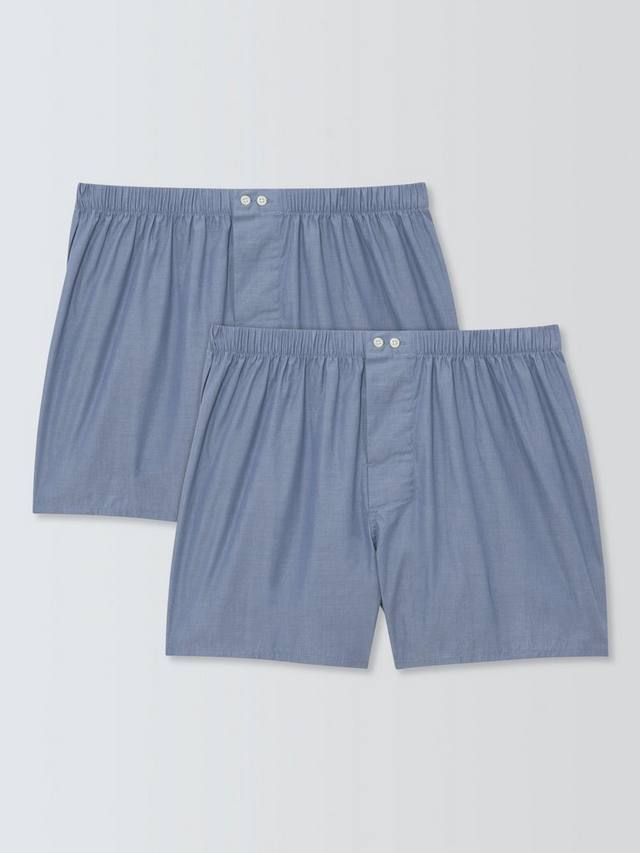 

Боксеры из органического хлопка John Lewis, Pack of 2, Blue Chambray